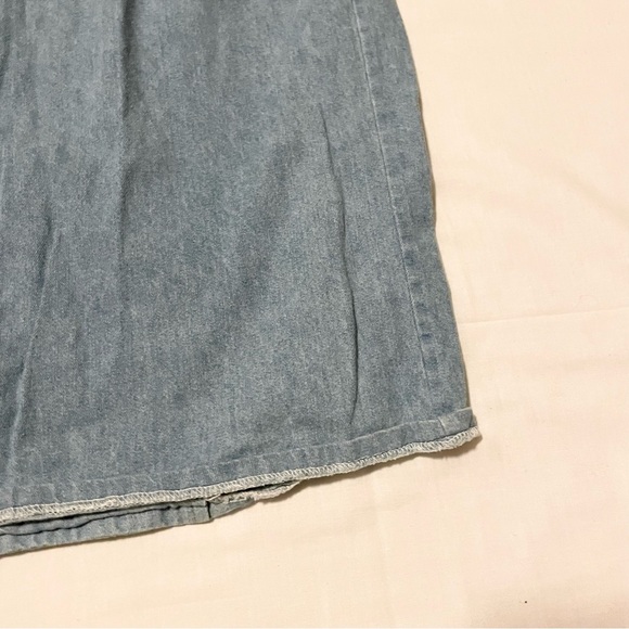 Vintage Gasp By Galucci Sleeveless Long Open Front Denim Vest Size 6 - Picture 16 of 16